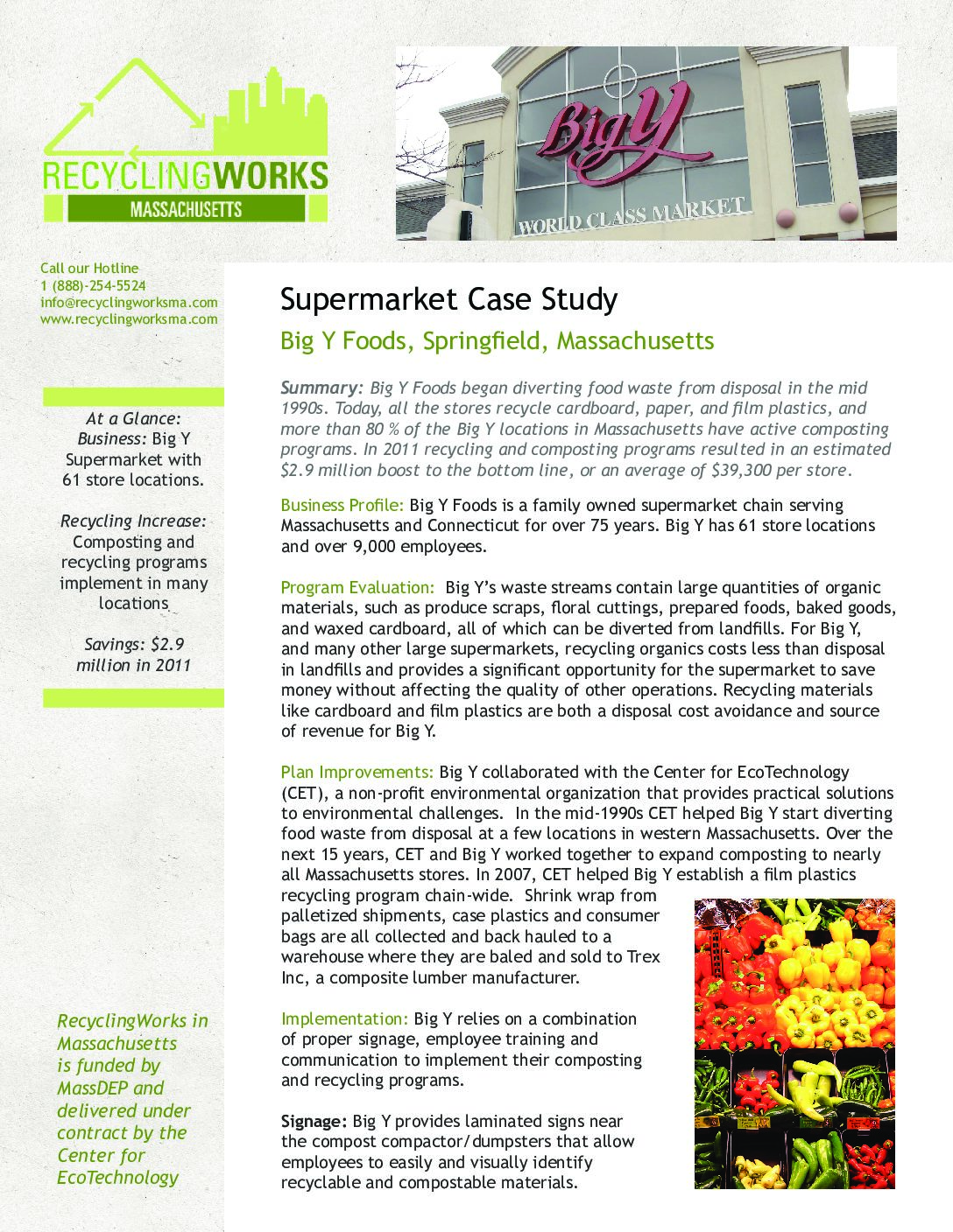 Big Y Supermarket Case Study