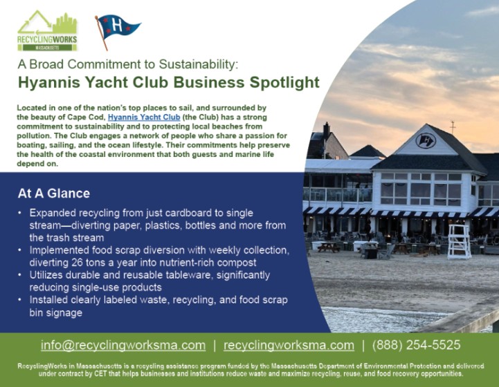 A Broad Commitment to Sustainability: Hyannis Yacht Club Case Study by RecyclingWorks Massachusetts