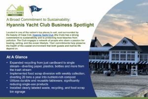 A Broad Commitment to Sustainability: Hyannis Yacht Club Case Study by RecyclingWorks Massachusetts