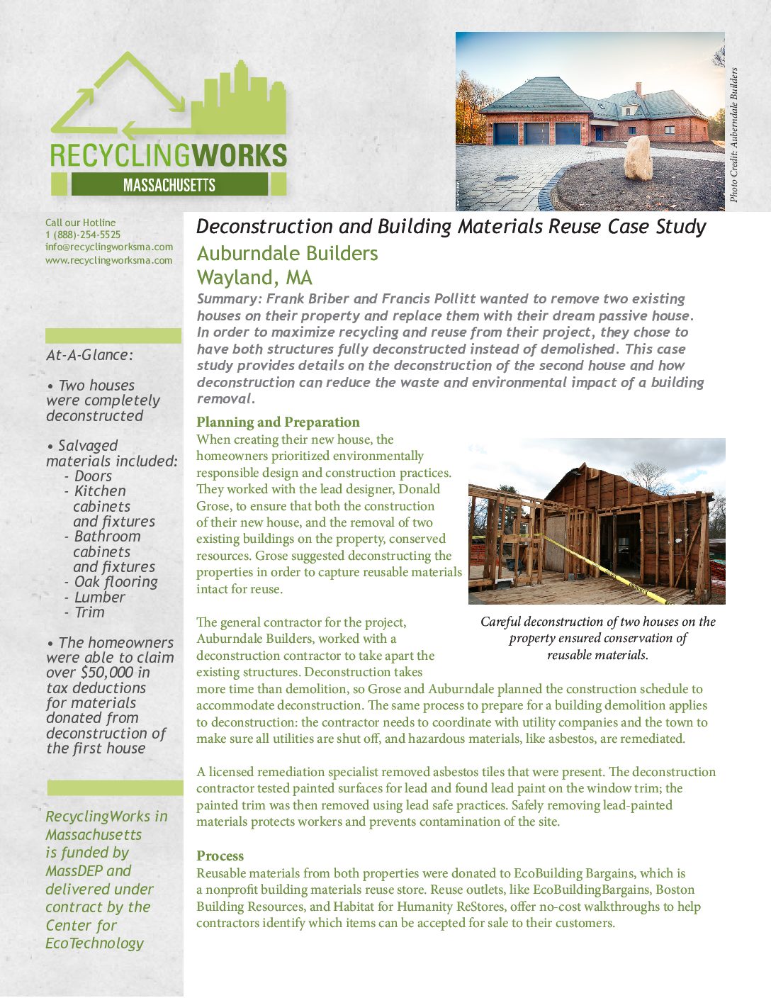 Wayland House | Deconstruction and Reuse of Building Materials